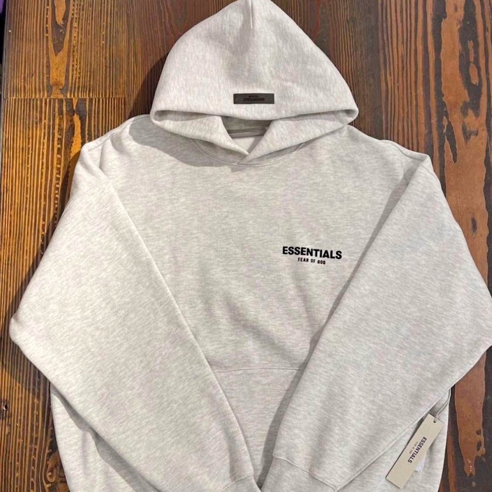 Essentials Hoodie Light Oatmeal Size Small